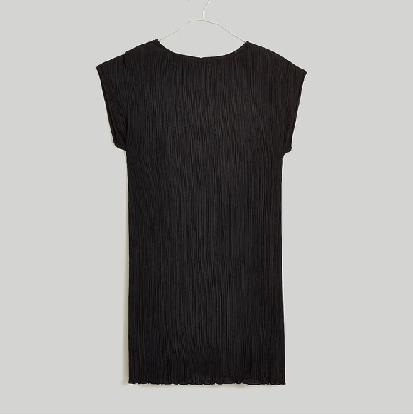 Madewell Plissé Mini Tee Dress – Black – NWT – Size 4 - Picture 5 of 8